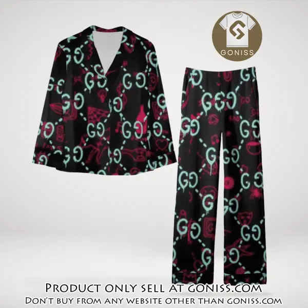 Trending luxury gc satin pajama set pjs1065 gn1220591